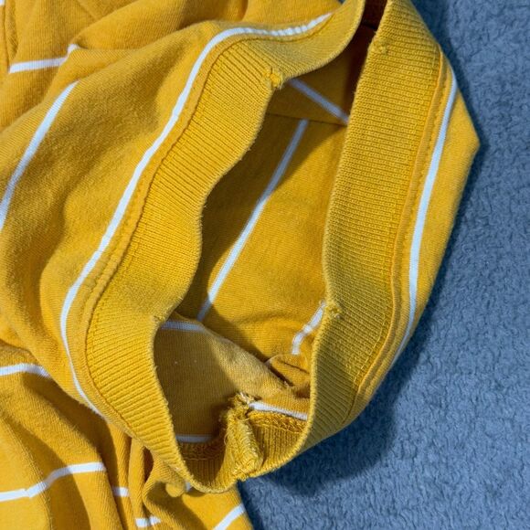 Aeropostale Mens Yellow Polo Shirt Cotton Horizontal Striped Embroidered Logo XL - Picture 15 of 16